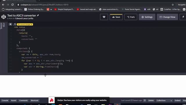 vuejs text to ASCII converter смотреть онлайн