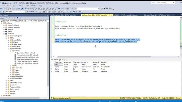 SQLQuery1 sql DESKTOP 19J77AP SQLEXPRESS UnidadVII DESKTOP 19J77AP User 53 Microsoft SQL Server смотреть онлайн