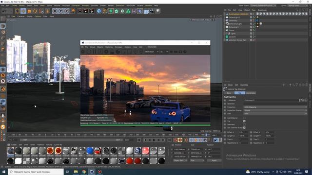 Создаём CGI сцену с машинами - Cinema4D & Octane & AfterEffects