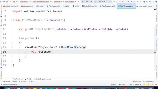 Android kotlin Coroutines with Retrofit part -5 in hindi смотреть онлайн
