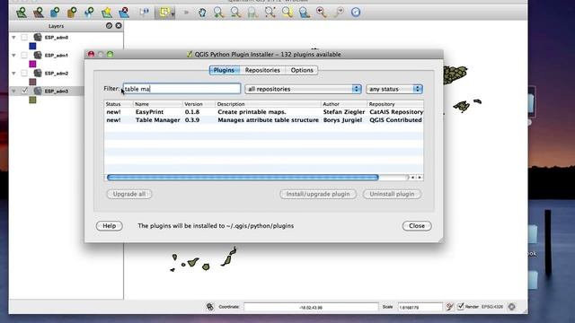 QGIS (1.7) PLUGINS смотреть онлайн