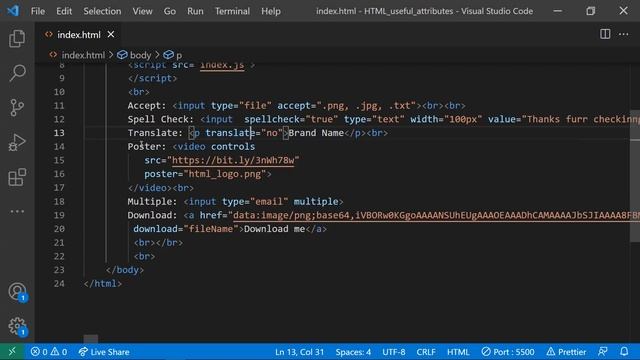 HTML Useful Attributes смотреть онлайн
