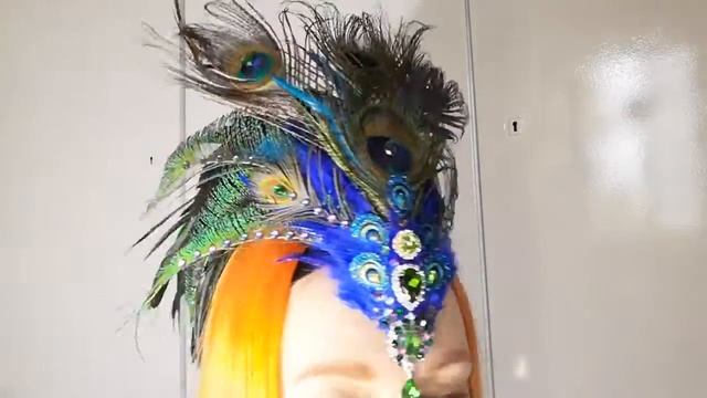 Хохолок из перьев для образа павлина #ЛисьяМастерская смотреть онлайн