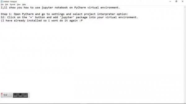 Jupyter Notebook on PyCharm venv Community Edition 2019 | Python