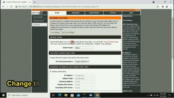 How to Configure Static IP Address on D-link DAP-1360 Access Point, Static IP configuration