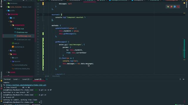 [Laravel + vuejs 채팅] 라라벨 뷰 - 07 메세지 보여주기 смотреть онлайн