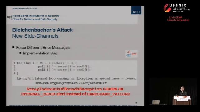 Revisiting SSL/TLS implementations: new Bleichenbacher side channels and attacks смотреть онлайн
