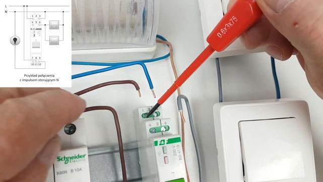 Instalacja Oświetleniowa Z  Przekaźnikiem Bistabilnym BIS 411B