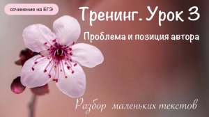 ЕГЭ. Русский язык. Сочинение. Тренинг( май, урок 3)