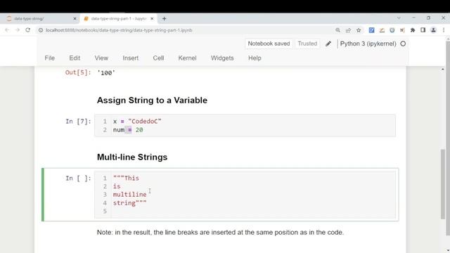 String Data type in python Part-1 | Python data type | String in Python | Multi-Line String смотреть онлайн