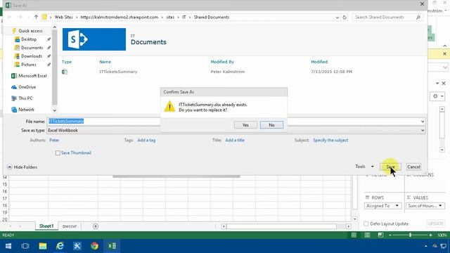 Update Excel Chart on SharePoint Page смотреть онлайн