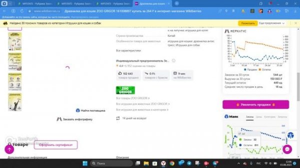 Складчина MPstats( МПстатс) / Как выбрать товар через сервис аналитики. Как анализировать категории