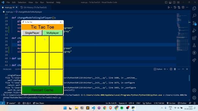 Completed Tic Tac Toe AI in Python Tkinter! смотреть онлайн