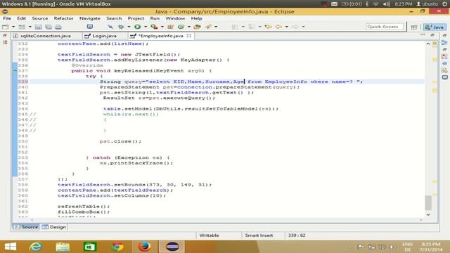 Java swing tutorial using Eclipse - Search data in Database and Show in Jtable смотреть онлайн