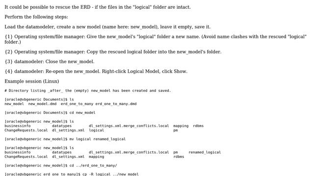 Is there something to rescue from an Oracle Data Modeler design just with the 'logical' folder? смотреть онлайн