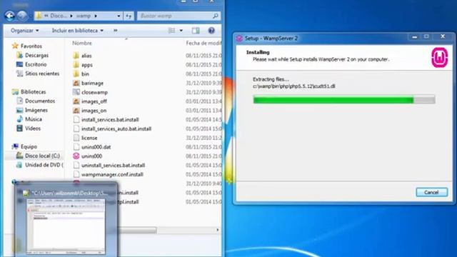 Instalación WampServer 2.5 en Windows 7 (servidor web) смотреть онлайн