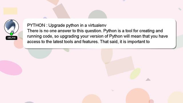 PYTHON : Upgrade python in a virtualenv смотреть онлайн