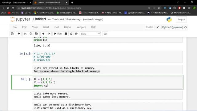 Difference between list and tuple.#pythonprogramming#pythoninterviewquestion#python#interviewpract смотреть онлайн