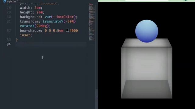 CSS 3D cube animation with ball || HTML and CSS only #coding #css #web #website смотреть онлайн
