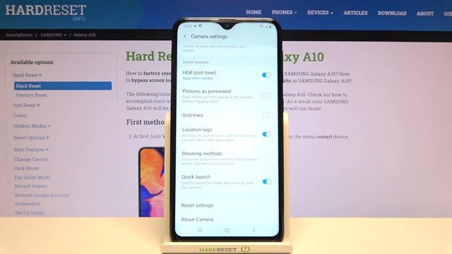 Turn On/Off Mirror Effect - SAMSUNG Galaxy A10 & Camera Additional Options смотреть онлайн