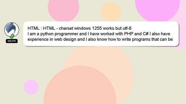 HTML : HTML - charset windows 1255 works but utf-8 смотреть онлайн