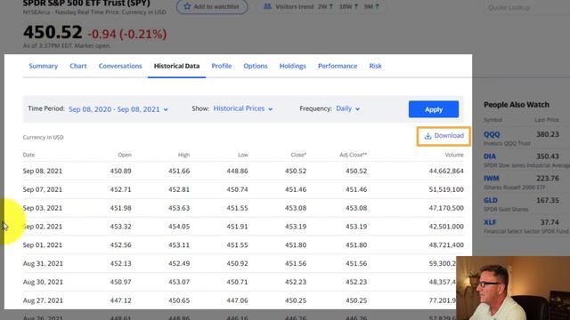 Yahoo Finance | Exporting Data to Excel 2021 смотреть онлайн
