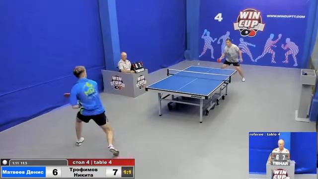 02:05 Матвеев Денис 2-3 Трофимов Никита стол 4 ЮГ-4 27.06.2020 смотреть онлайн