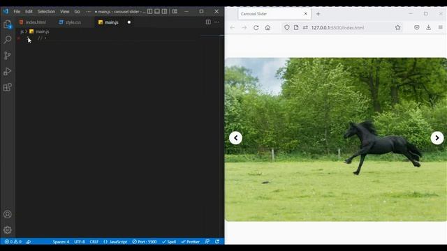 How to create carousel slider using HTML, CSS and JavaScript. смотреть онлайн