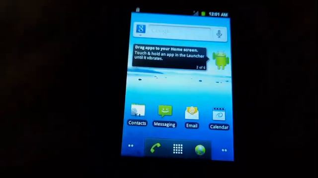 LG Optimus Net (TracFone Wireless) Startup, Android Version, And Shutdown
