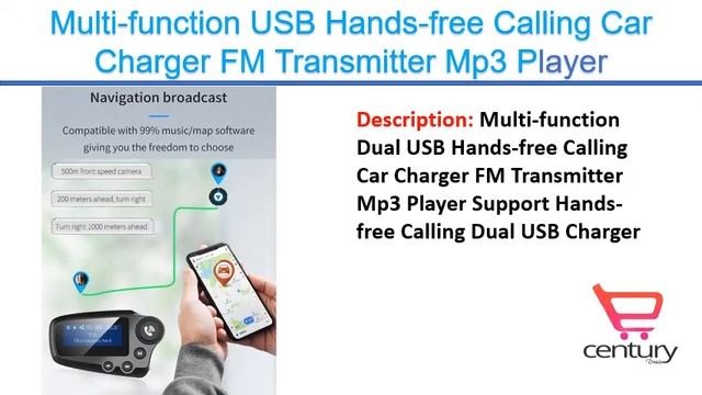 Multi-function USB Hands-free Calling Car Charger Fm Transmitter MP3 Player смотреть онлайн