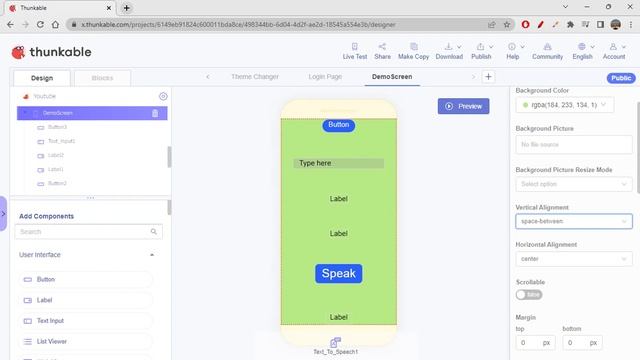 Vertical And Horizontal Alignment In Thunkable