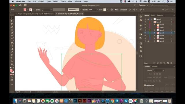 Как рисовать вектор в иллюстраторе / векторный рисунок в Адоб иллюстратор / Adobe illustrator смотреть онлайн