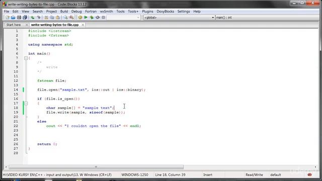 Write - Writing Bytes to FILE [ C++ FILE Handling ] смотреть онлайн