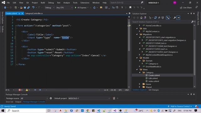 NetCore MVC CRUD Tutorials PART 3 Create And List смотреть онлайн