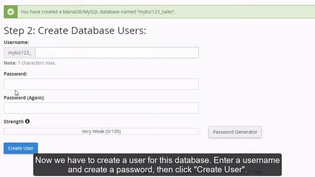 cPanel - Create a MySQL Database смотреть онлайн