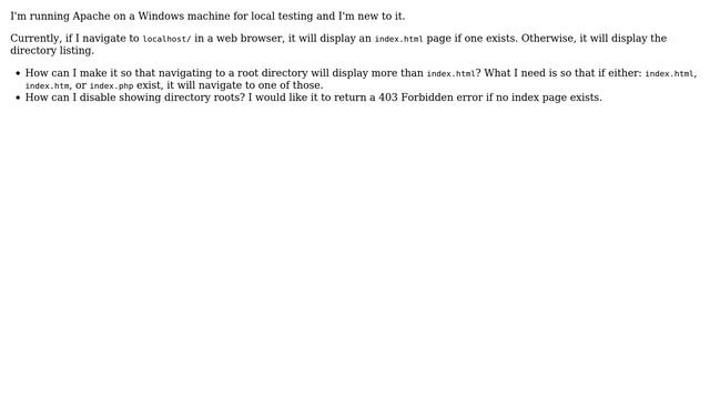 Setting up Apache directory root behavior смотреть онлайн