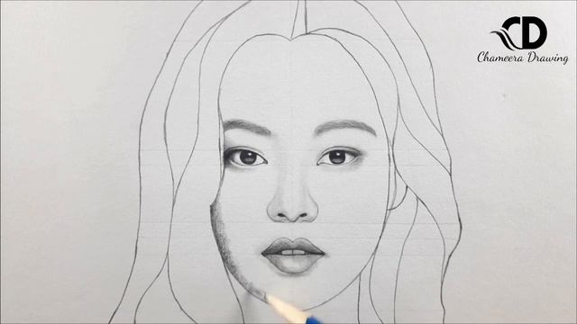 How to draw a cute girl " Jennie blackpink"// step by step pencil drawing// beautiful girl drawing/ смотреть онлайн