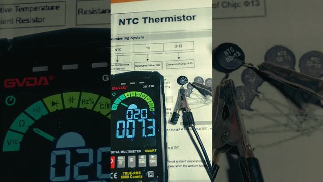Как проверить термистор  NTC и PTC ( позистор ) с помощью мультиметра #термистор #позистор #NTC #PTC