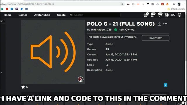 ROBLOX ID OF 21(FULL SONG BY POLO G) смотреть онлайн