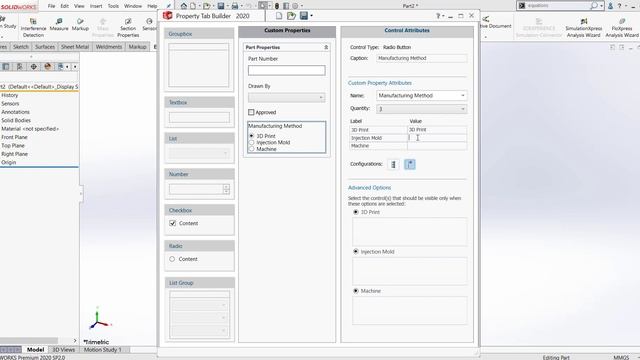 SOLIDWORKS Tutorial - Create Custom Properties with Property Tab Builder смотреть онлайн