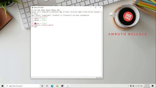 #3 Python Programming: Identifiers, Variables, Rules for naming Variables, Comments(2020) смотреть онлайн