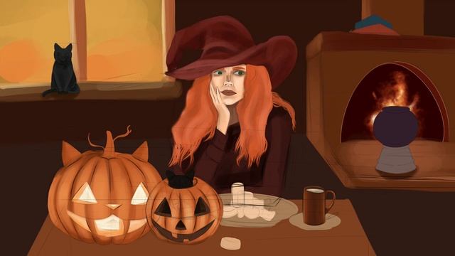 Halloween art of beautiful girl in Procreate speedpaint / хэллоуин-арт красивой девушки в procreate смотреть онлайн
