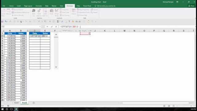 How To Create A Dynamic Scrolling Chart In Excel смотреть онлайн