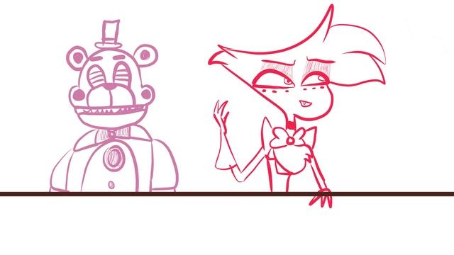 Angel Flirts with Funtime Freddy - Hazbin Hotel Fan Animatic смотреть онлайн