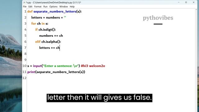 how to separate alphabets and digits in Python #interview #programming #coding #question смотреть онлайн