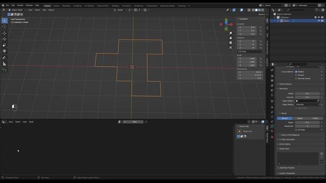 Параметрическое скругление плоской формы при помощи Geometry Nodes в Blender смотреть онлайн