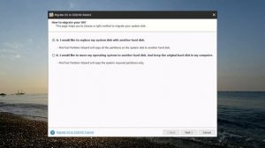 Перенос Windows 10 на SSD или другой диск в MiniTool Partition Wizard Free