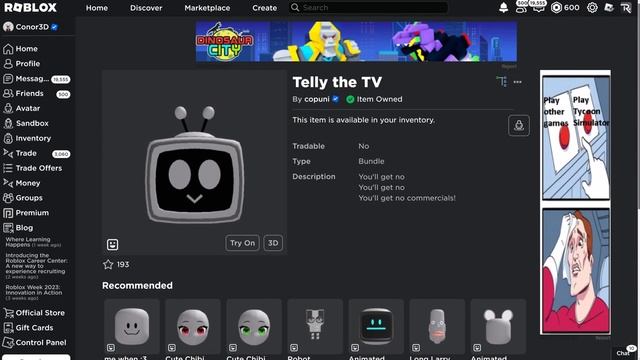 [FREE ITEM/A FEW HOURS ONLY] How to get the TELLY THE TV DYNAMIC HEAD | Roblox смотреть онлайн