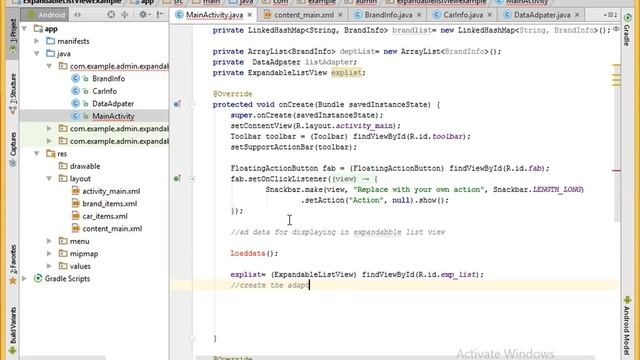ExpandableListView Demo смотреть онлайн
