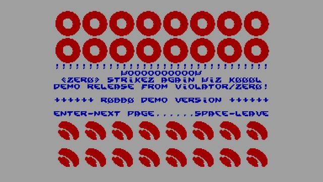 Robbo Demo Crack Intro - Zer0 [#zx spectrum] смотреть онлайн